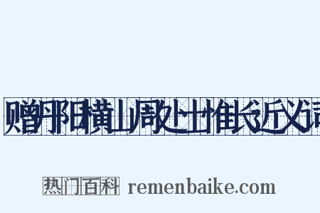 赠丹阳横山周处士惟长近义词是什么意思的图片